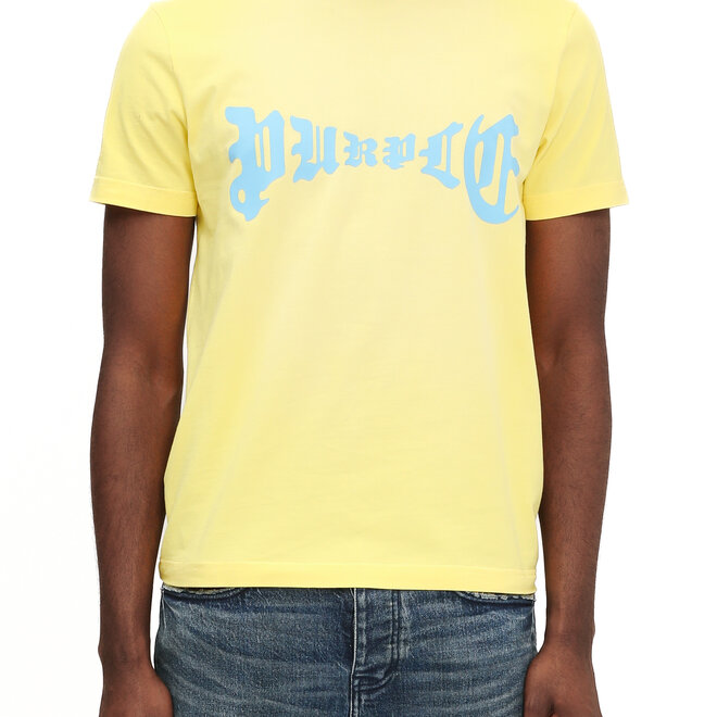 Purple Brand Textured Jersey Tee 'Black|P104-TBPW325|Top