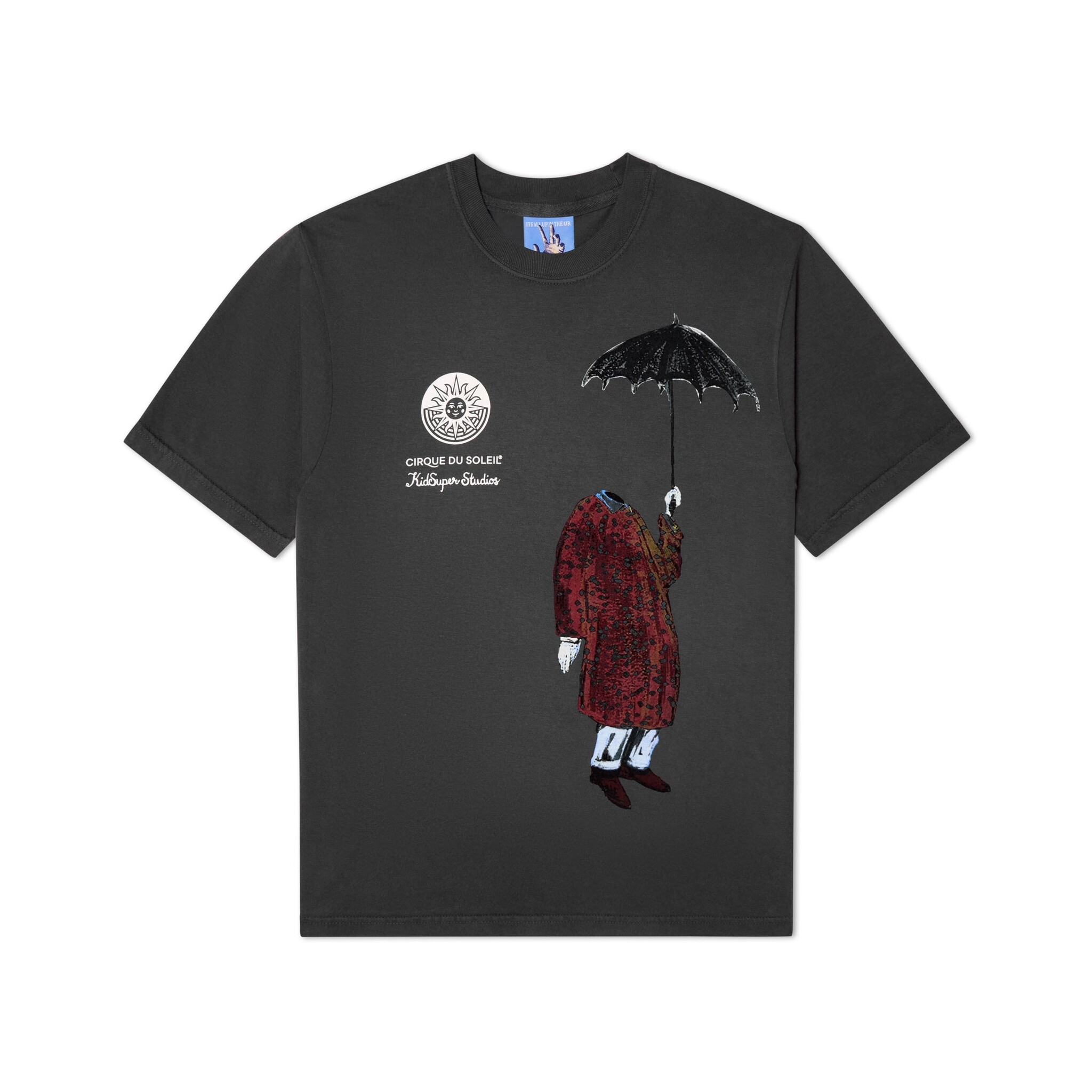 国内発送 KidSuper x Cirque Du Soleil No Head Tシャツ 黒色 Kidsuper Cirque Du Soleil No Head Tee 'Washed Black|SS25-TEE