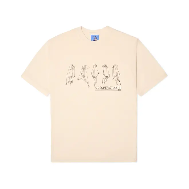 Kidsuper ペインテッドウーマンTシャツ Kidsuper Painted Woman Tee 'White|SS25-TEE-06|Top Fashion