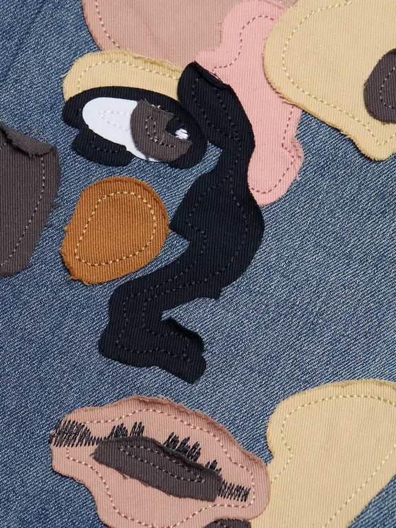 Kidsuper Kidsuper Face Patchwork Baggy Short