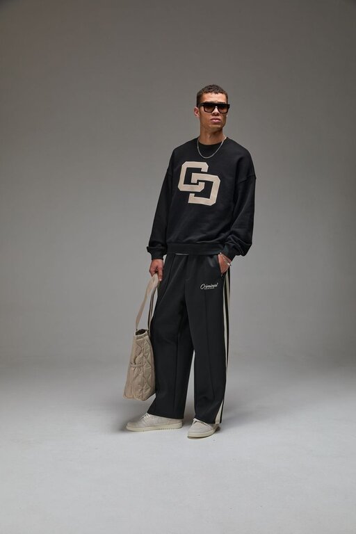 Criminal Damage Criminal Damage Leather Applique Logo Sweatshirt