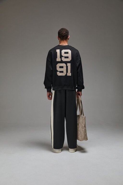 Criminal Damage Criminal Damage Leather Applique Logo Sweatshirt