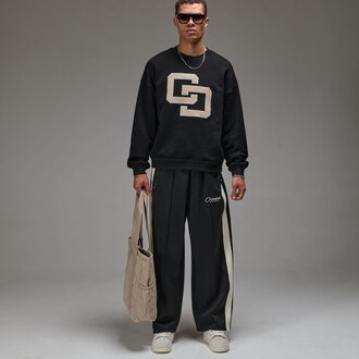 Criminal Damage Criminal Damage Leather Applique Logo Sweatshirt