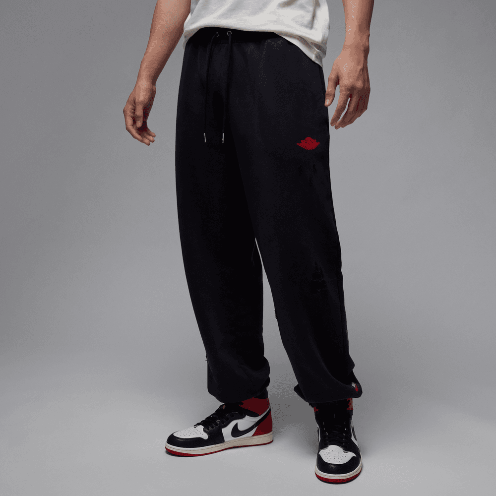 ★★Nike★★ Jordan Essential Print Fleece Pants M Sail Blac Air Jordan Women's Sail Black Brooklyn Fleece Printed Pants