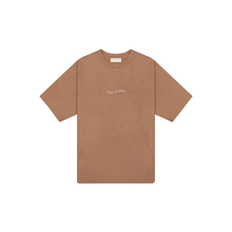 Museum Of Peace And Quiet MOPQ Wordmark Tee 'Adobe'
