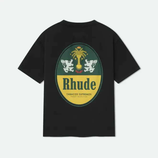 Rhude Monaco Regatta Tee 'VTG Black|RHSS25TT13012|Top Rhude Monaco Regatta Tee 'VTG Black|RHSS25TT13012|Top