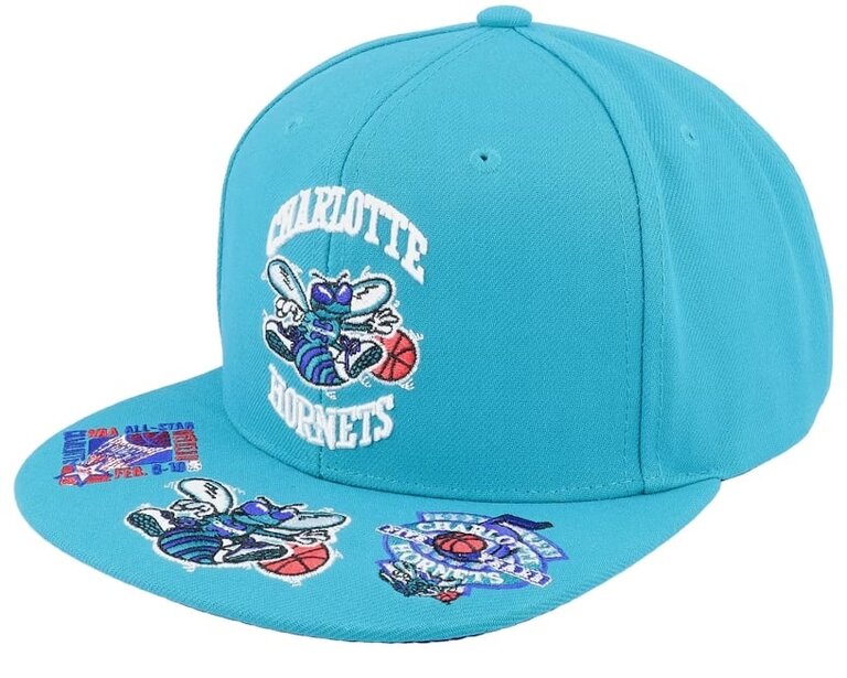 Mitchell & Ness M&N Front Face Snapback Charlotte Hornets