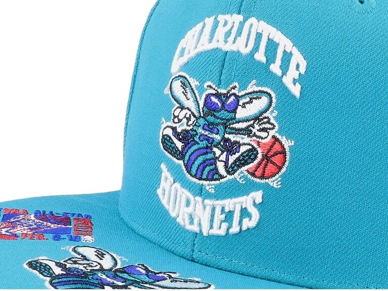 Mitchell & Ness M&N Front Face Snapback Charlotte Hornets