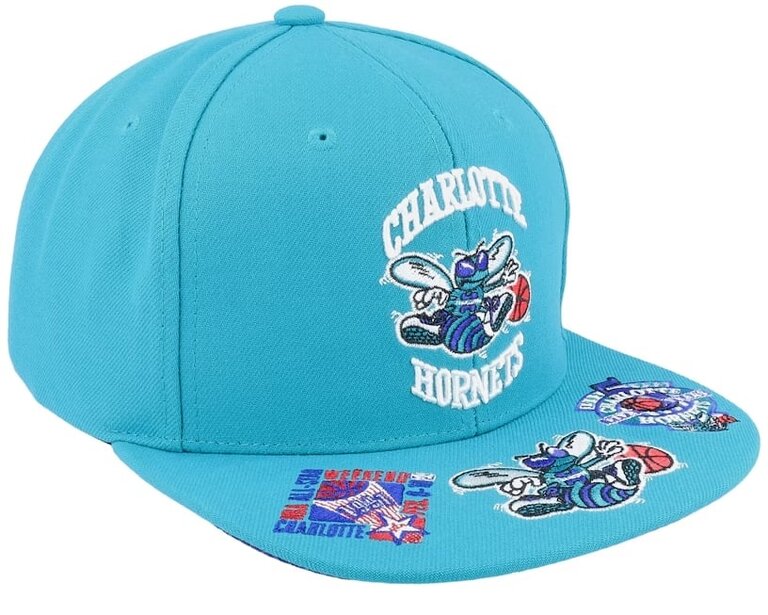 Mitchell & Ness M&N Front Face Snapback Charlotte Hornets