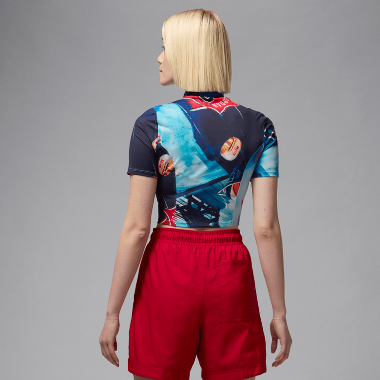 Air Jordan WMNS Air Jordan Printed Short-Sleeve Knit Crop Top