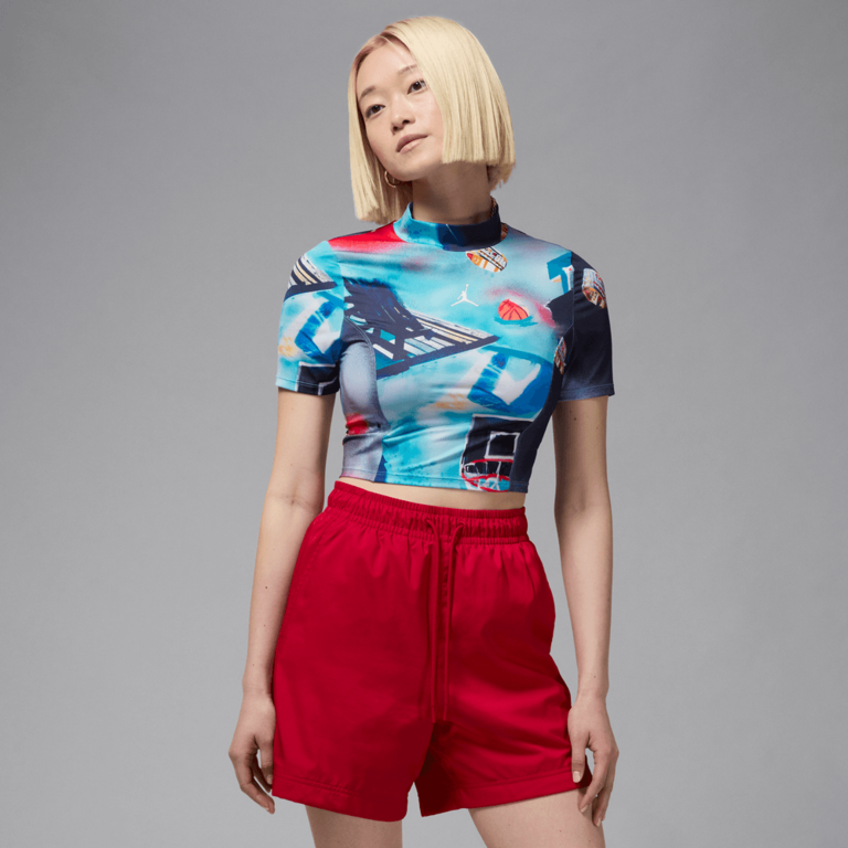 Air Jordan WMNS Air Jordan Printed Short-Sleeve Knit Crop Top