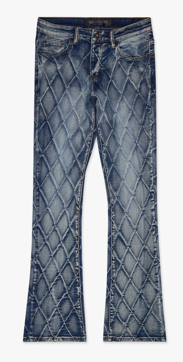 Valabasas Tire Stacked Denim 'Blue Washed|U46MOH1B02|Top