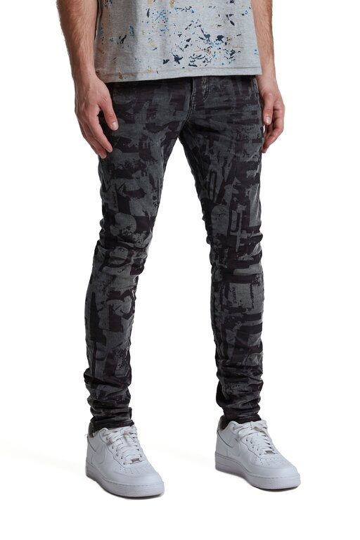 Purple Brand Purple Brand Grunge Print Skinny Denim Pant