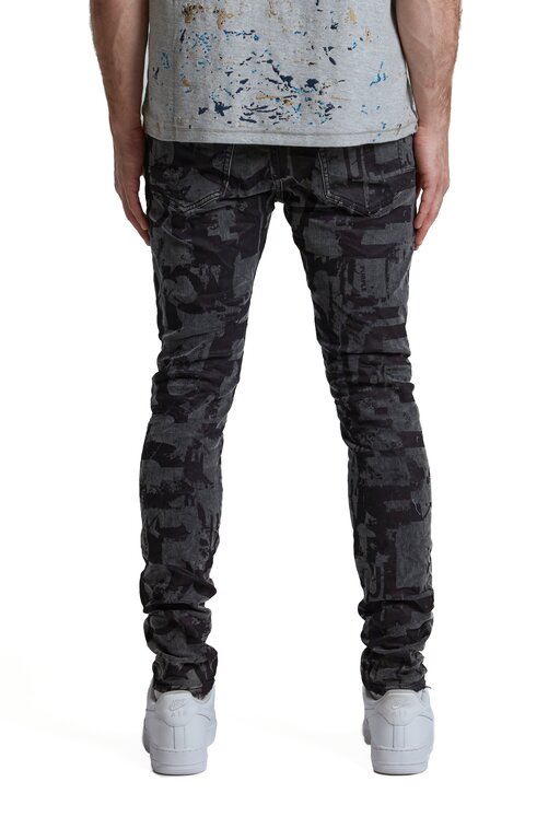 Purple Brand Purple Brand Grunge Print Skinny Denim Pant