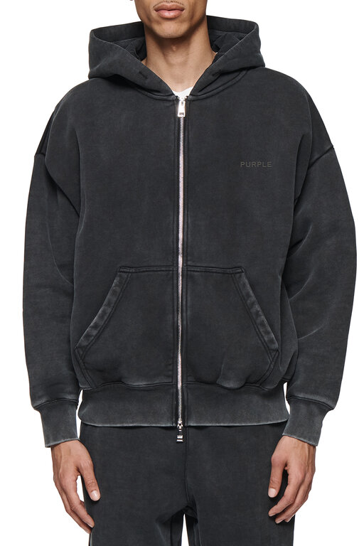 Purple Brand Purple Brand Heavy Fleece Zip Front Hoodie
