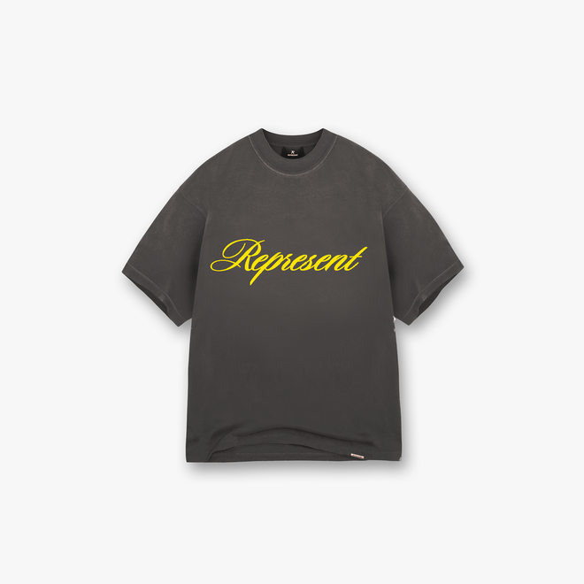 Represent Grand Vintage Hand Drawn Tee 'Aged White|MLM100450