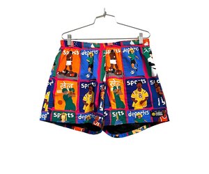 Marithe☆25SS GRAPHIC TEENYLON SHORTS SET UP(2color) MA®️KET Illustrated Tech Short 'Multi|MKT25Q2-WB0047-MLT