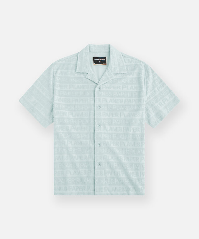 Paper Planes Paper Planes Beachfront Terry Cloth Button Down Shirt