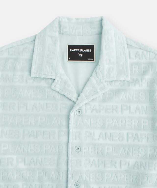 Paper Planes Paper Planes Beachfront Terry Cloth Button Down Shirt