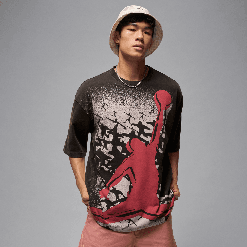 Air Jordan OS Reissue Tee FA25 'Black/Gym Red-Gym Red|HQ8982