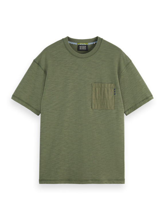 Scotch & Soda S&S Relaxed Fit Patchwork Pocket Tee