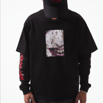 RTA RTA Black Cross Grillz Tee