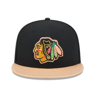 New Era New Era 5950 Chicago Blackhawks Leather Visor Fitted Hat