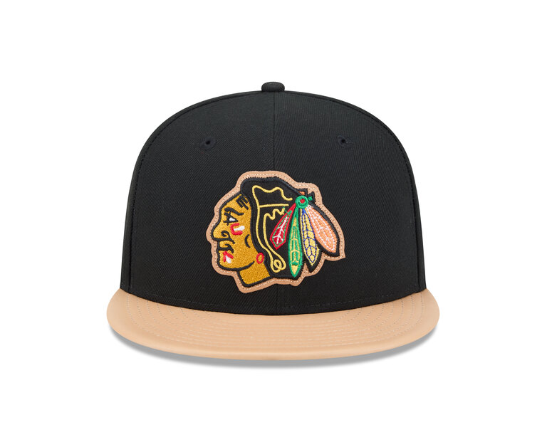 New Era New Era 5950 Chicago Blackhawks Leather Visor Fitted Hat