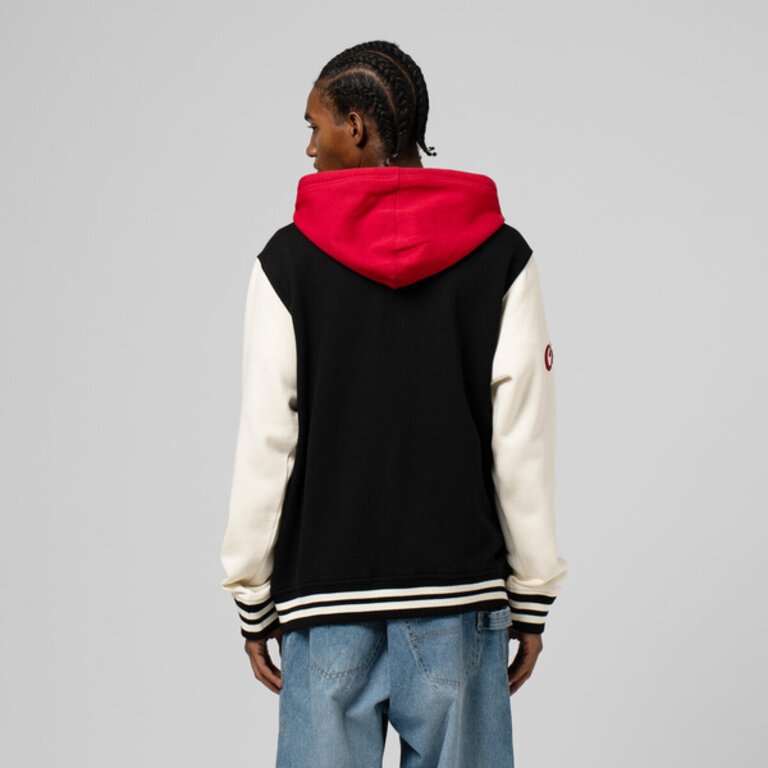 M&N NBA VIN Logo CHI Bulls CRTSD FLC BUT FRT HOD 'BLK