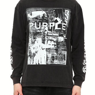 Purple Brand Purple Brand Textured Jersey Long Sleeve Tee
