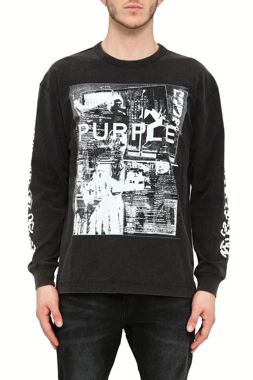 Purple Brand Purple Brand Textured Jersey Long Sleeve Tee