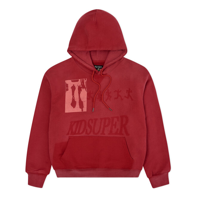 KidSuper Patchwork Face Heavy WGT Zip Up HOD 'Dark Brown