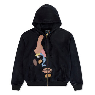KidSuper Patchwork Face Heavy WGT Zip Up HOD 'Dark Brown|AW25-HD