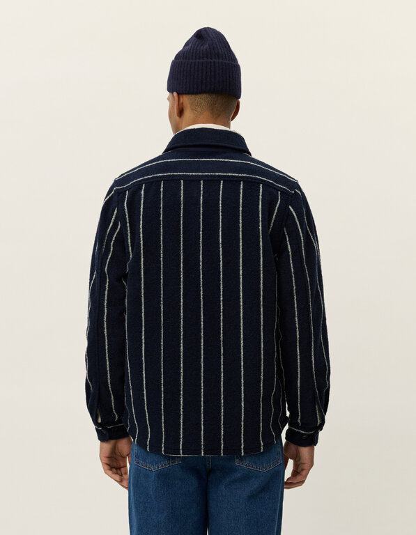 Les Deux Les Deux Lennon Wool Pinstripe Overshir