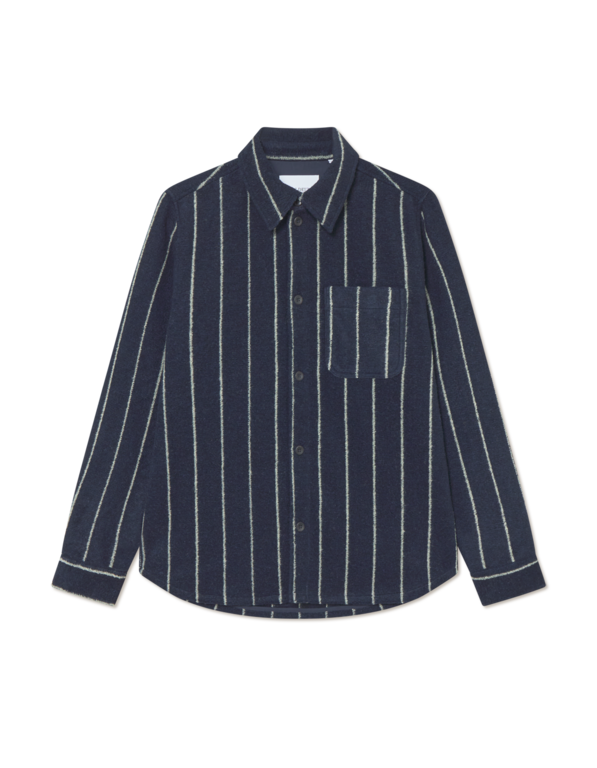 Les Deux Les Deux Lennon Wool Pinstripe Overshir