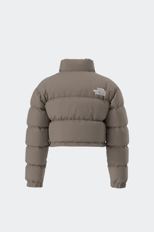 Wmns TNF Nuptse Short Jacket 'Mocha Brown|NF0A5GGEBOW|Top