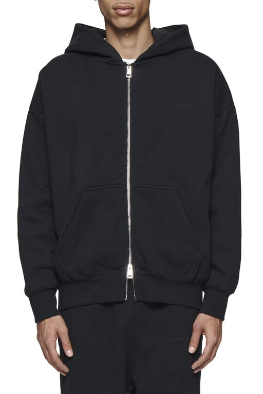 Purple Brand Purple Brand Heavy Fleece Zip Front Hoodie