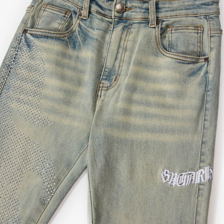 Sugarhill Sugarhill Burn It Rhinestone Stacked Jeans