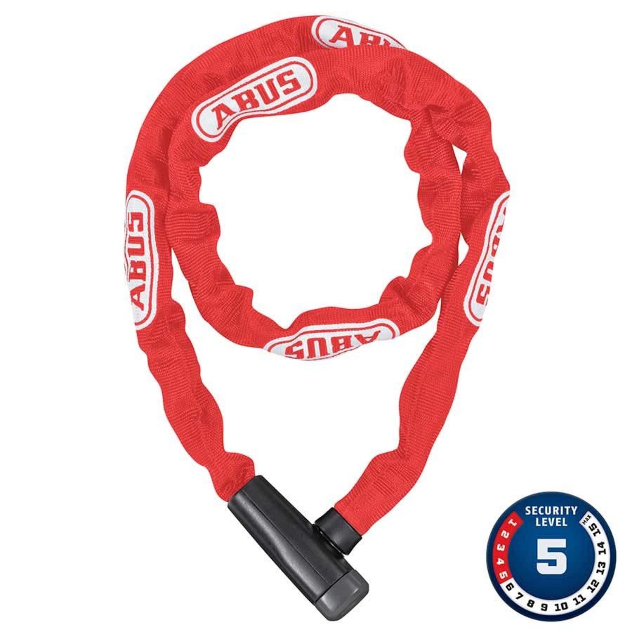 ABUS SteelOChain 5805K Chain with key lock 5mm/75cm Red Bike and Brew