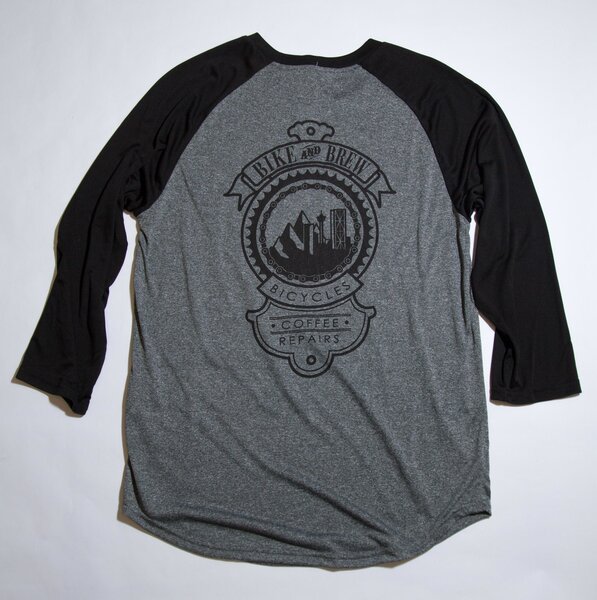 Bike and Brew Baseball Tee