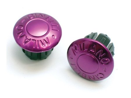 Cinelli Metal Bar End Caps - Milano Purple