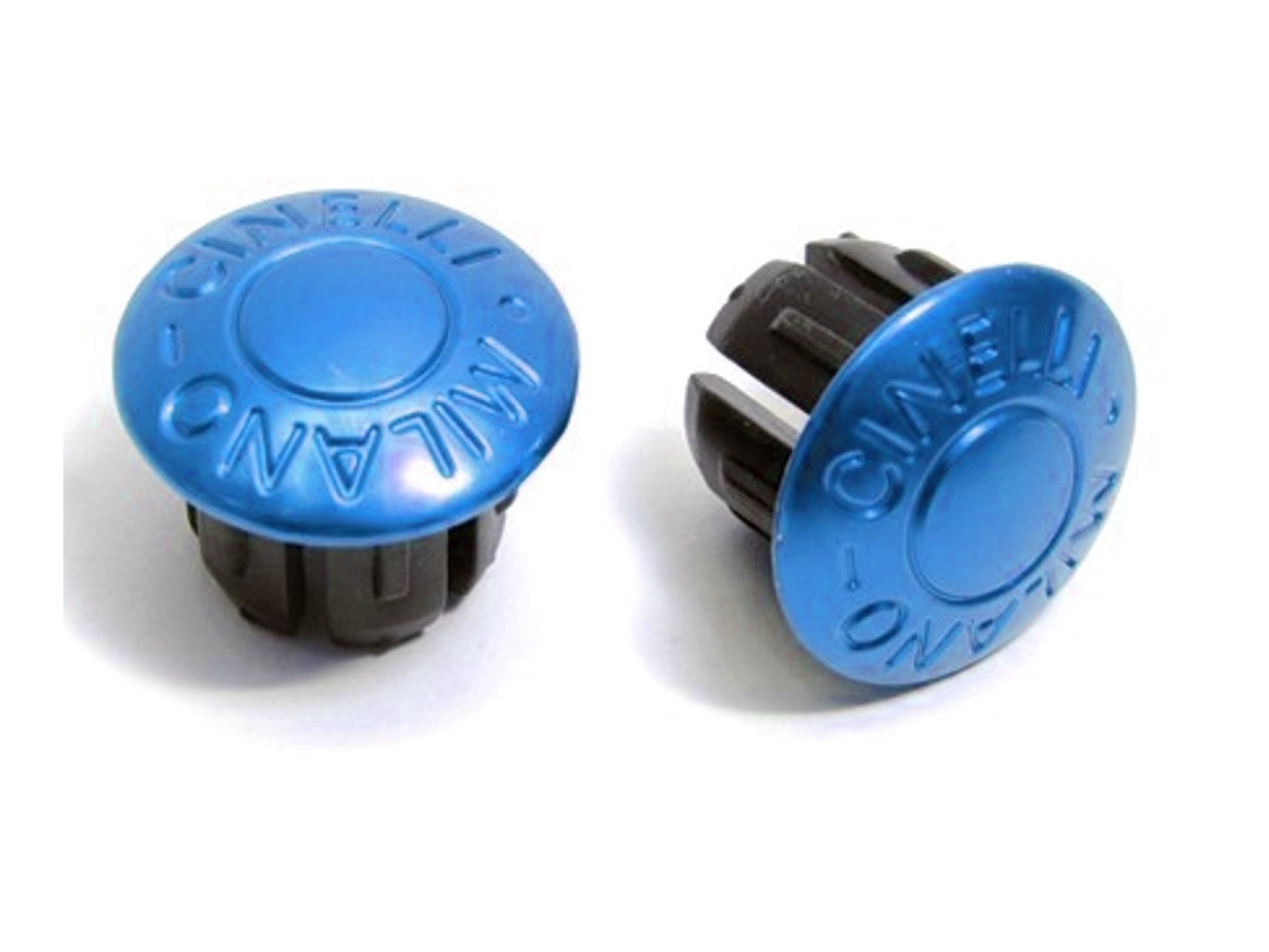 Cinelli Metal Bar End Caps Milano Blue Bike and Brew