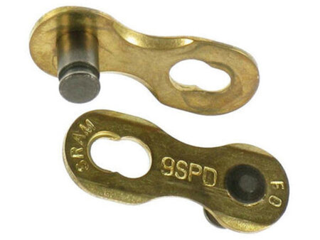 SRAM 9sp chain connector, Gold, single
