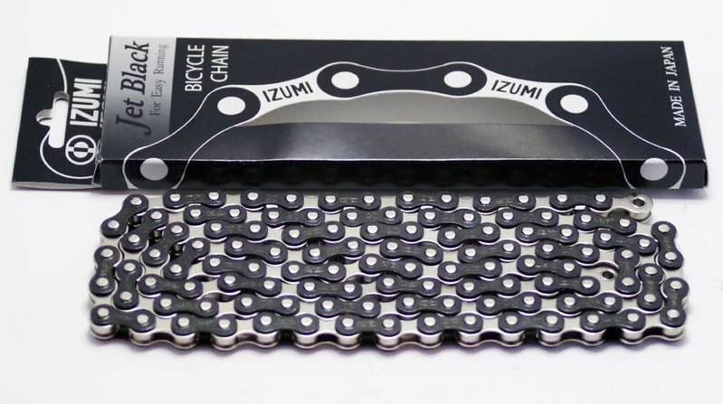 IZUMI 1/2x1/8 STD, Black&Silver 116L Chain