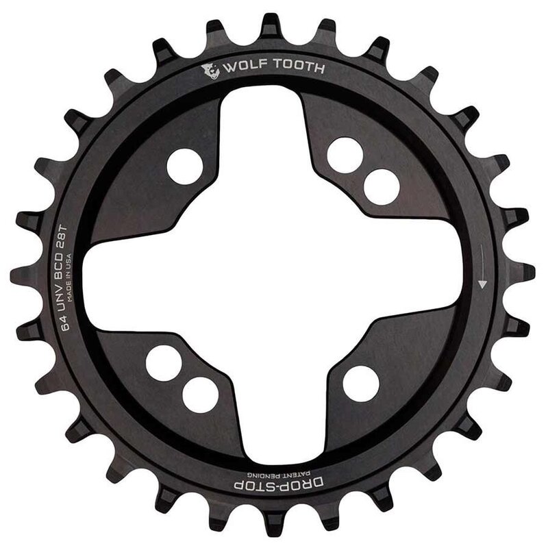 Wolftooth, BCD 64mm Universal, 28T Chainring, 9-11sp, BCD: 64