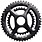 EASTON AX Gravel, Chainrings, 11SPD CINCH DM , BLACK,