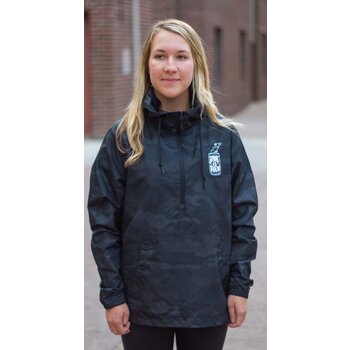 BIKE AND BREW Black Camo Anorak Windbreaker