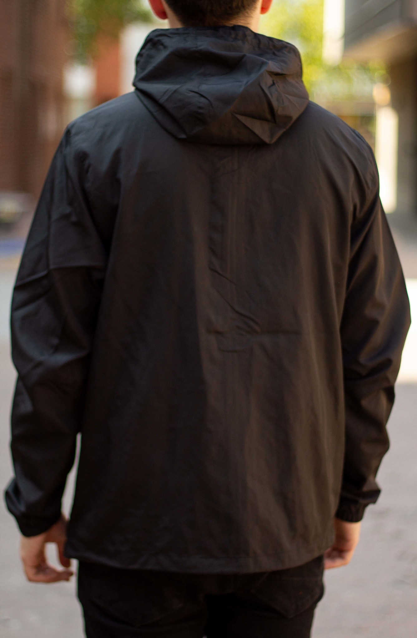 BIKE AND BREW Black Full Zip Windbreaker