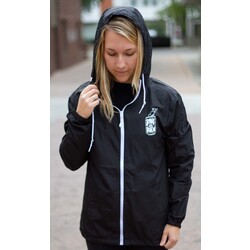 BIKE AND BREW Black Full Zip Windbreaker
