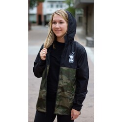 BIKE AND BREW Camo Full Zip Windbreaker